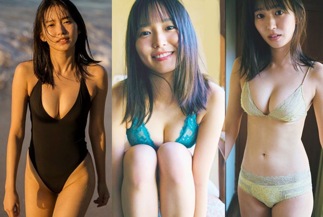 志田音々 激かわな水着!生脚グラビアエロ画像